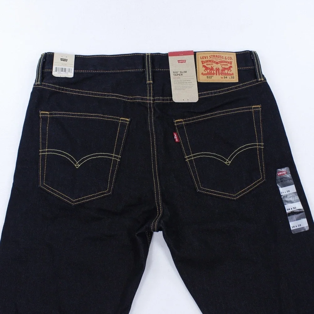 Levi's 512 Slim Taper Eco Ease Men's Jeans - W34 L32 Dark Wash NWT